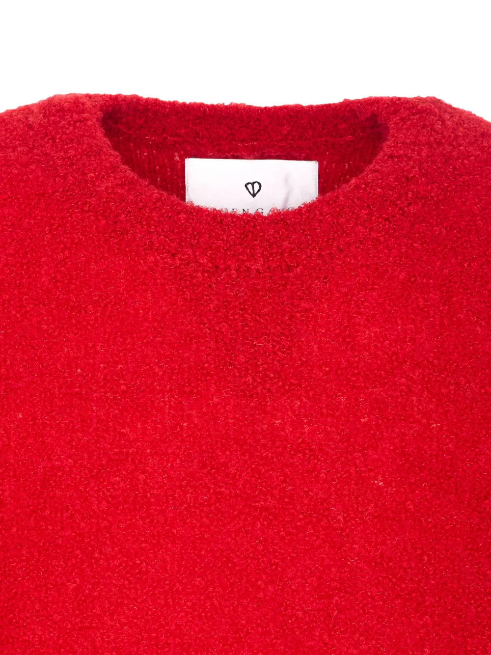 Seven Gauge Crew-neck Long-sleeves Sweater In Red