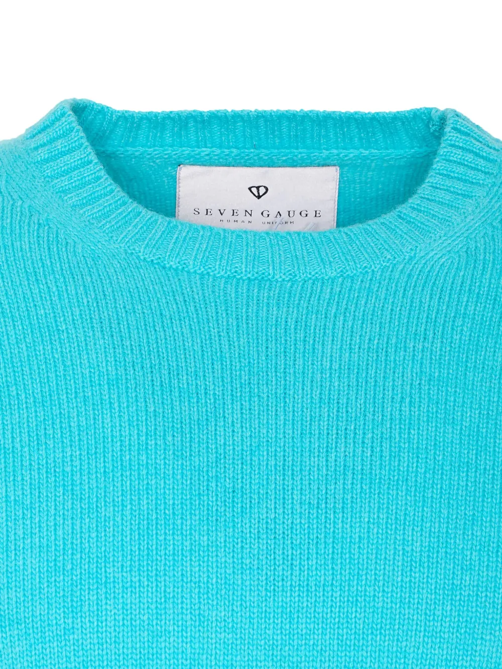 Seven Gauge Crew-neck Long-sleeves Sweater In Blue