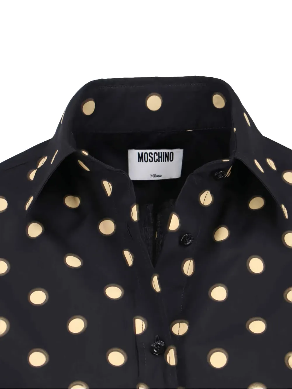 Moschino Blouse met stippen en knopen Zwart