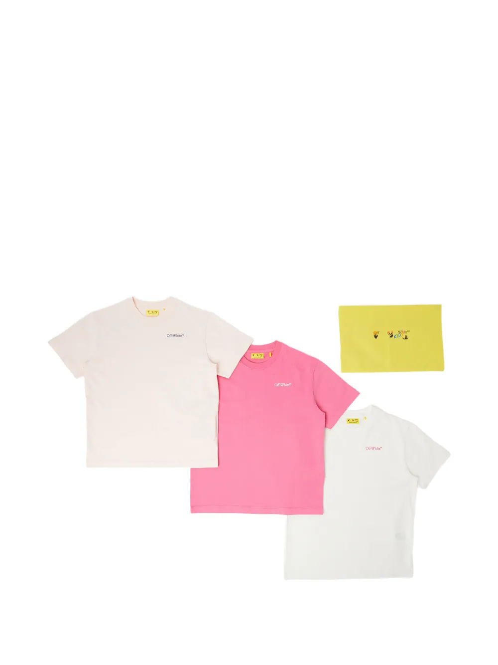 Off-White Kids short-sleeve T-shirt (set of three) - Rosa