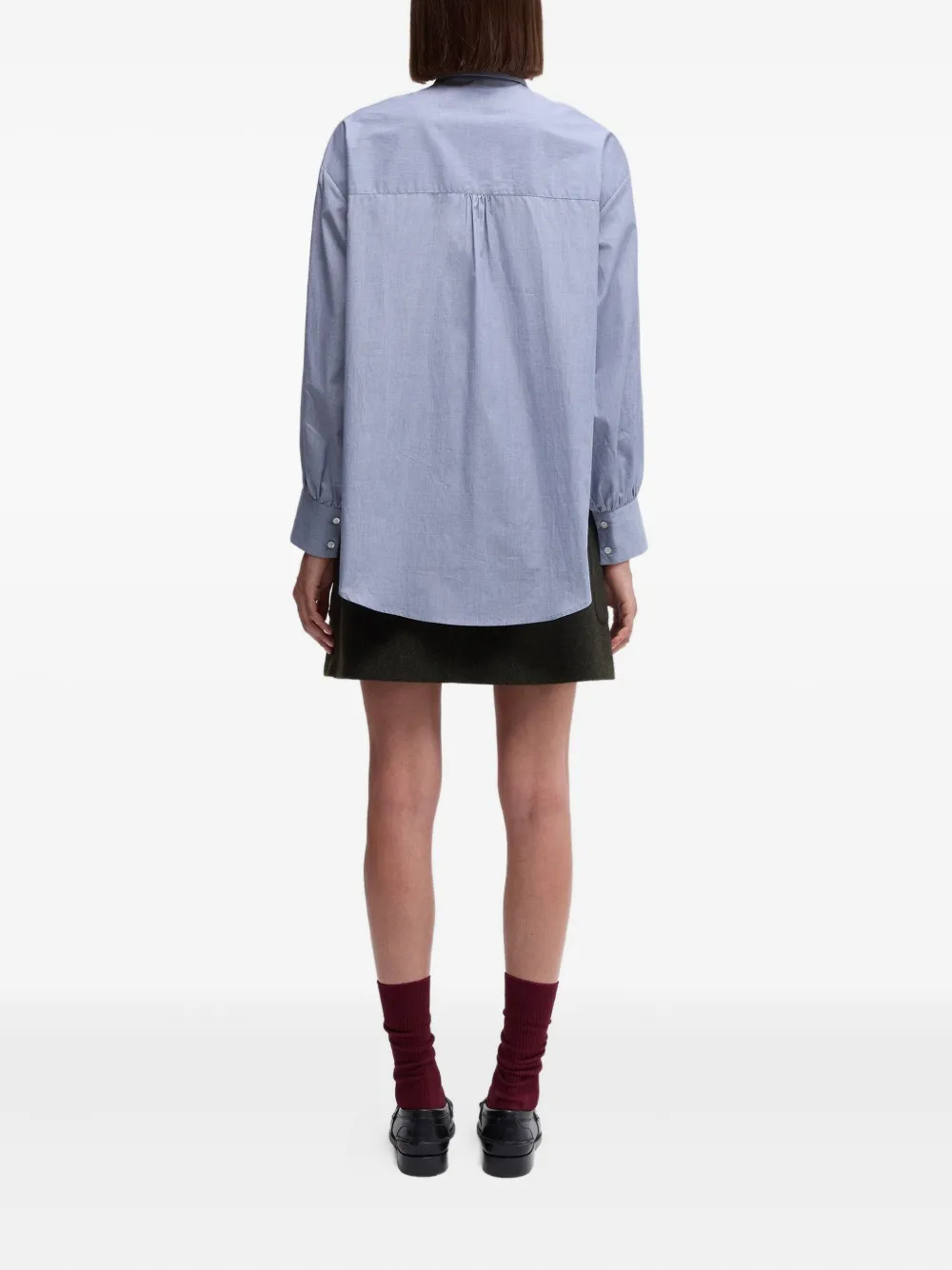 ASPESI Blouse met borstzak Blauw