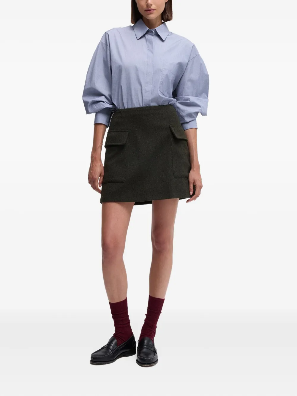 ASPESI chest-pocket long-sleeve shirt - Blauw