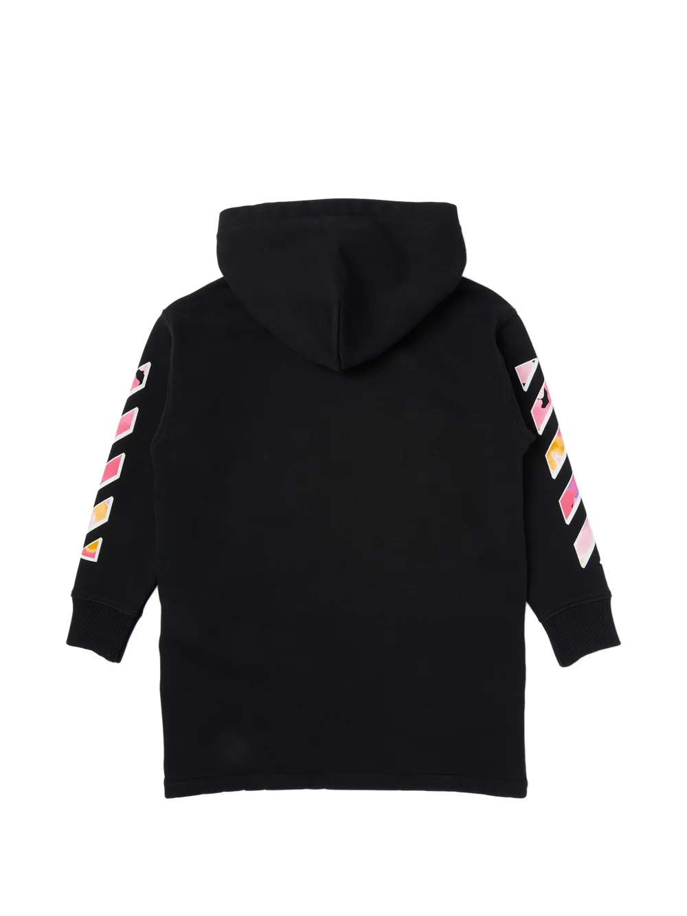 Off-White Kids Jurk met capuchon en logoprint Zwart