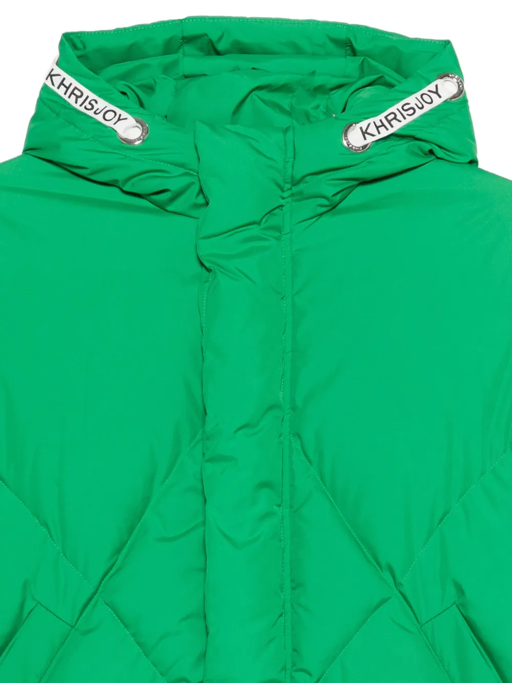 Khrisjoy Gevoerd jack met capuchon Groen