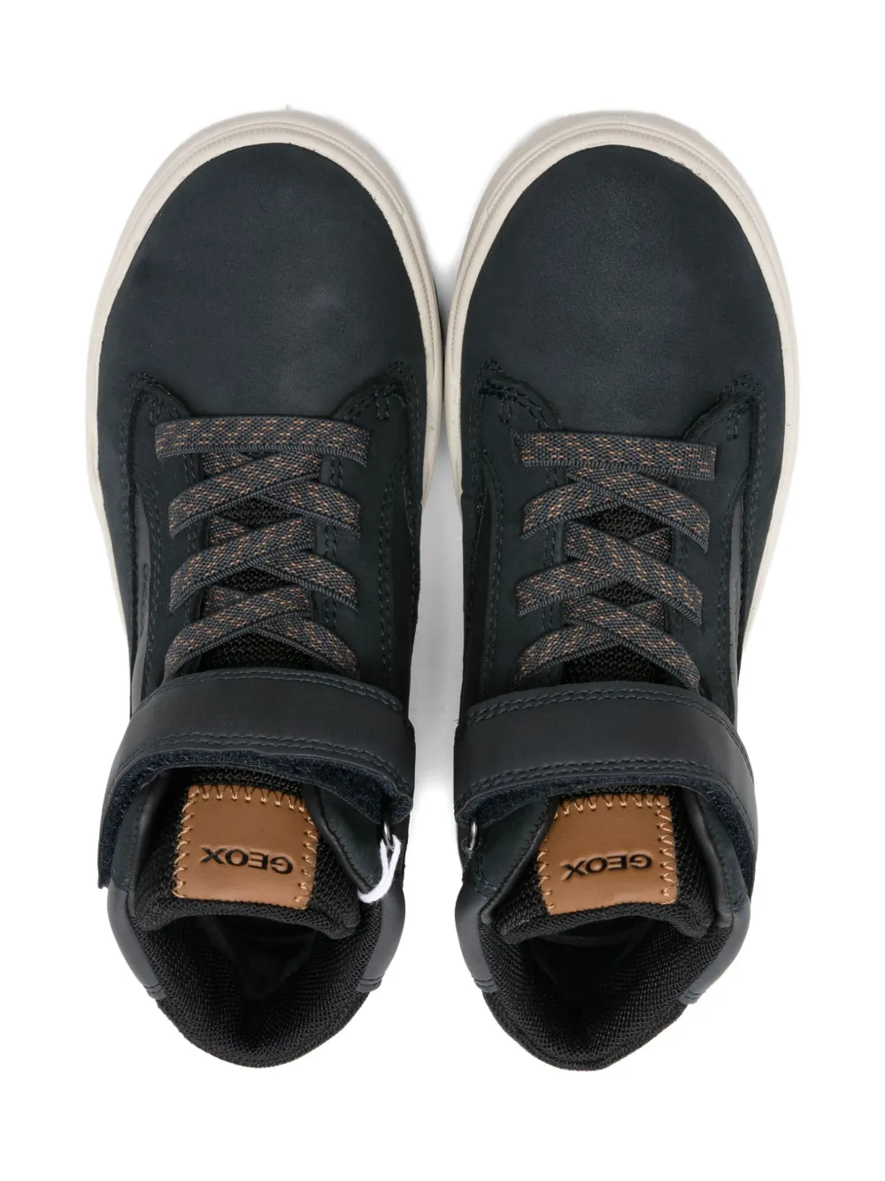 Geox Panelled Sneakers In Blue