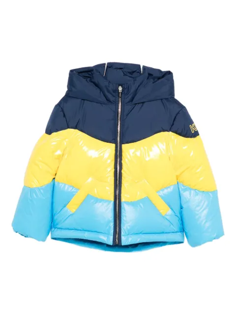 Khrisjoy plumífero con capucha y diseño colour block