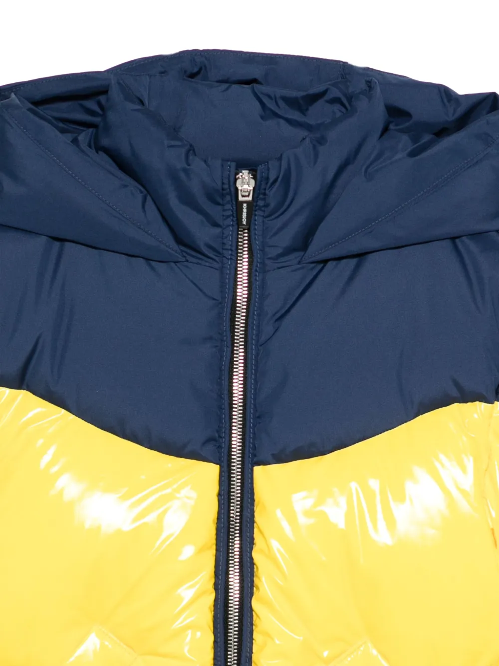 Khrisjoy Gewatteerd jack met colourblocking en capuchon Blauw