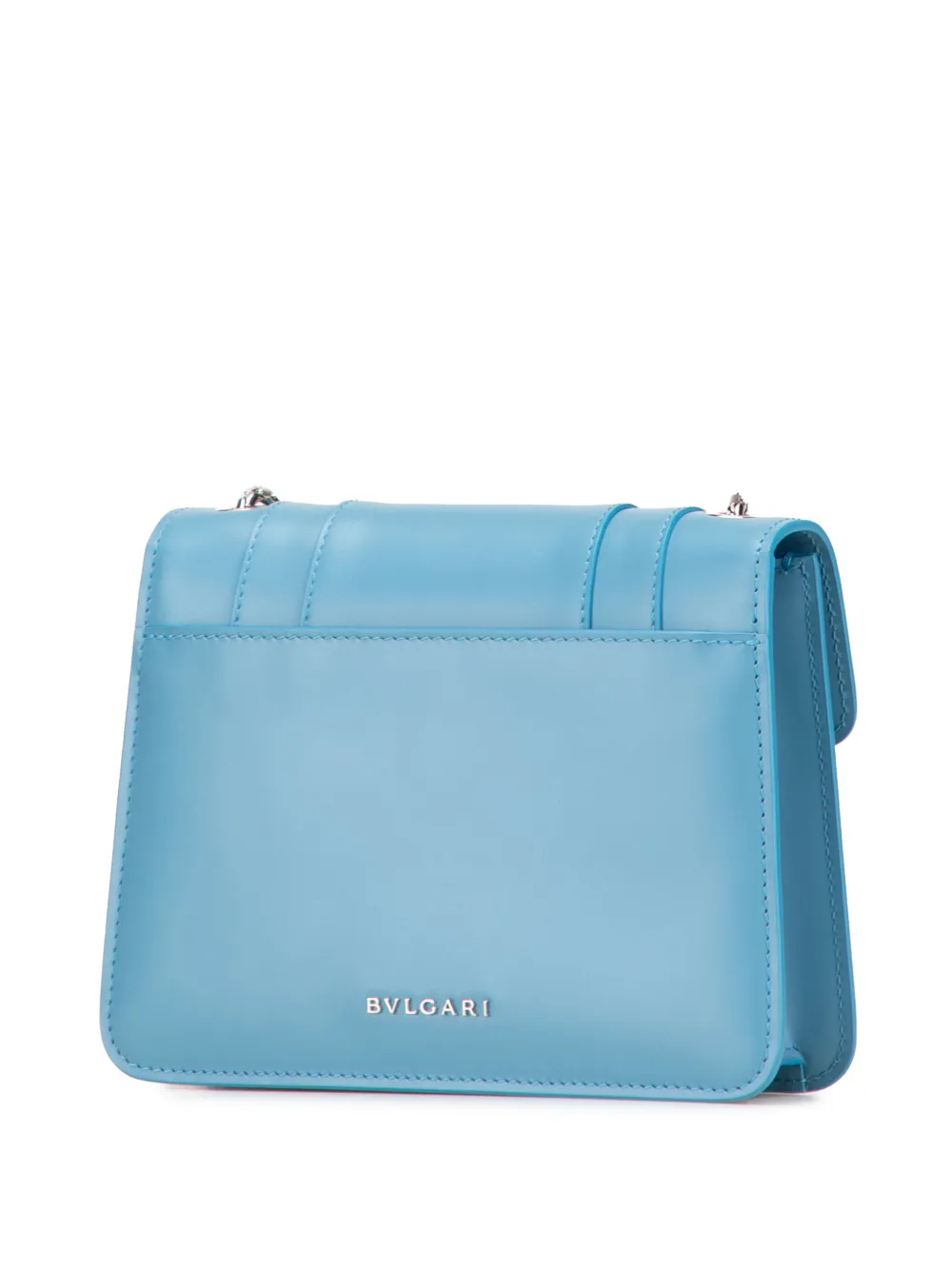 Pre-owned Bvlgari 2010-2025 Leather Serpenti Forever Crossbody Bag In Blue