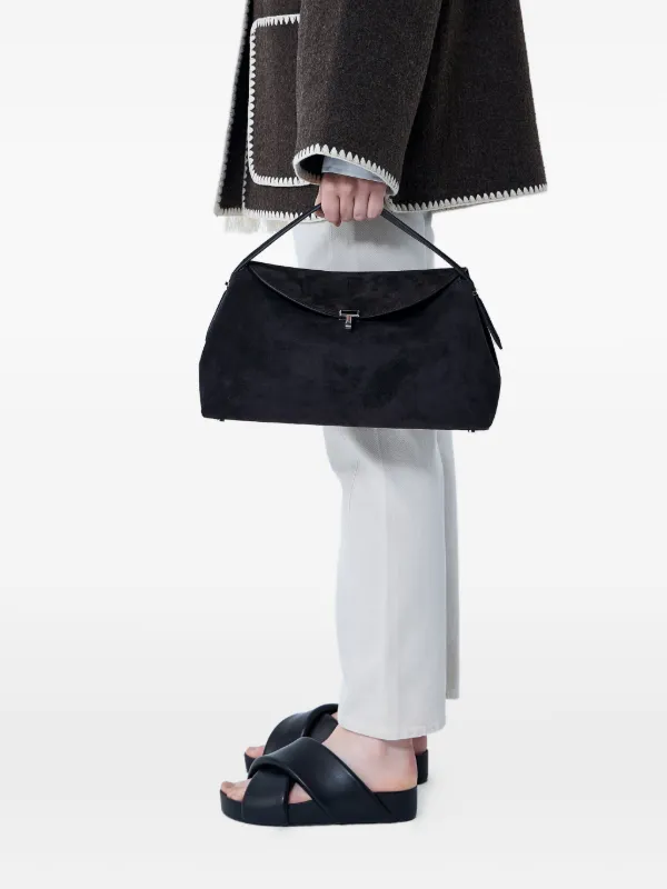TOTEME T-lock Suede Top Handle espressoucts/t-lock-top-handle 