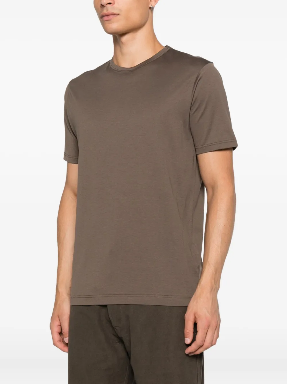 Sunspel Cotton T-shirt In Brown
