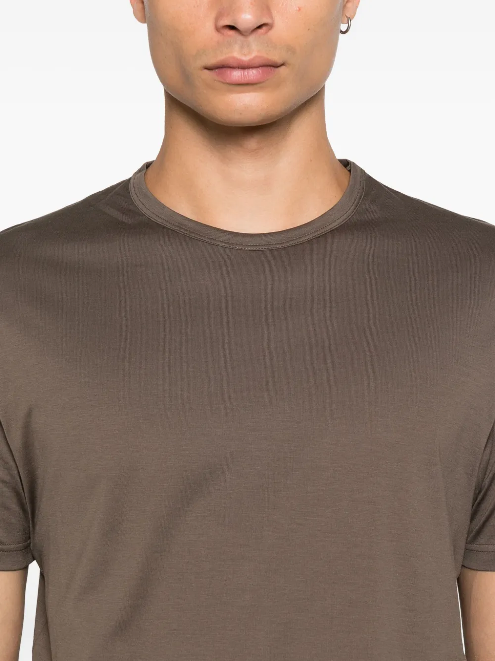 Sunspel Cotton T-shirt In Brown