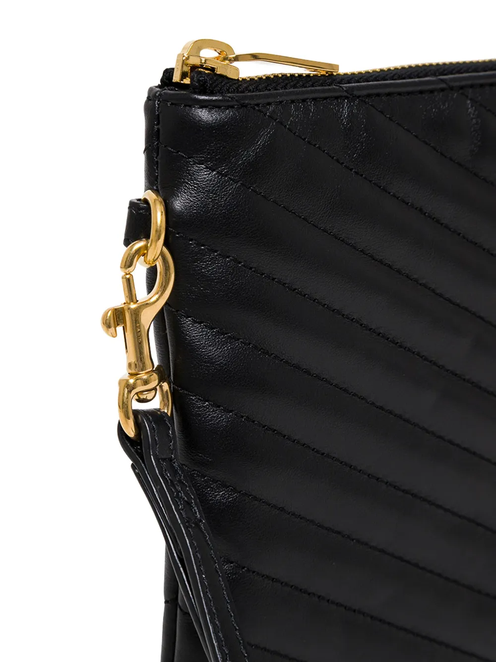 Saint Laurent Cassandre matelassé A5 leren buidel Zwart