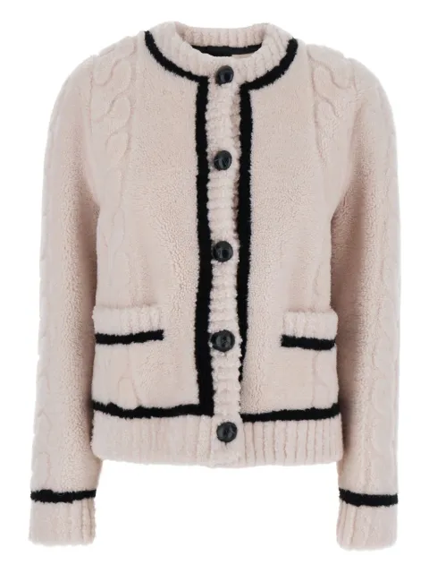 Blancha cable-knit crew-neck cardigan