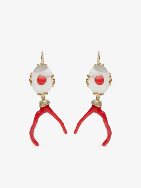 OBSIDIAN aretes con dije ovalado