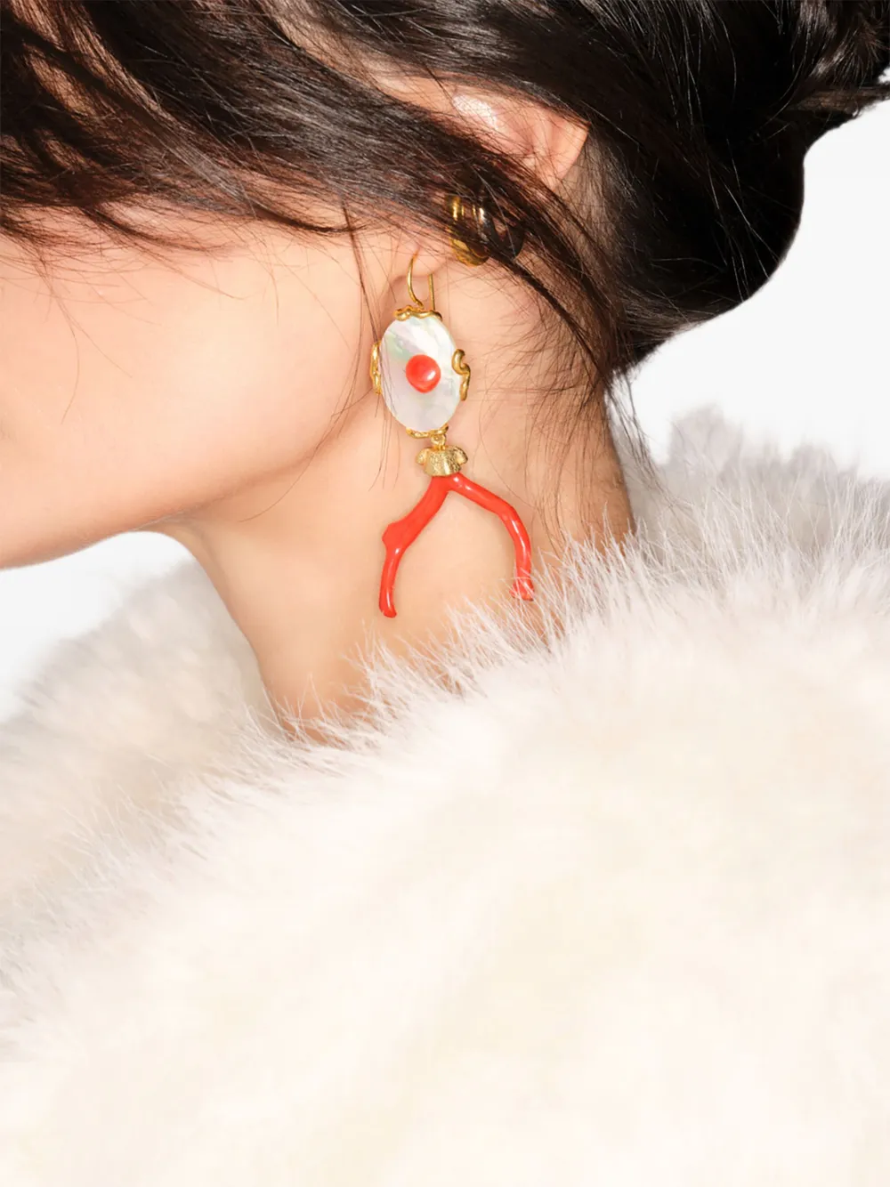 OBSIDIAN aretes con dije ovalado | Image 2