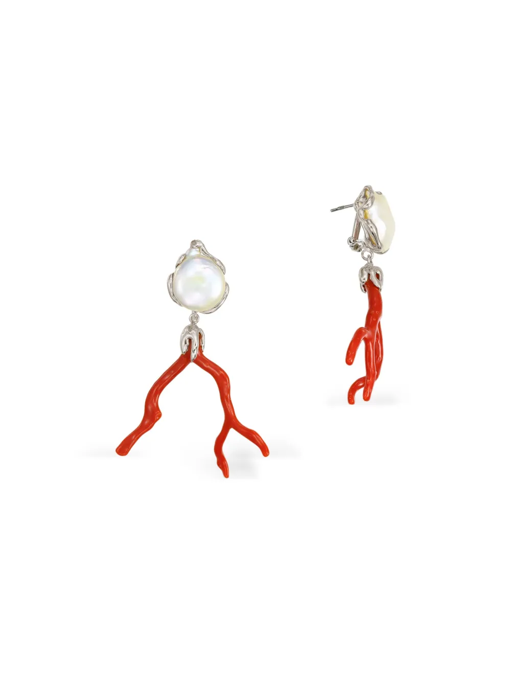 OBSIDIAN aretes con perla | Image 2