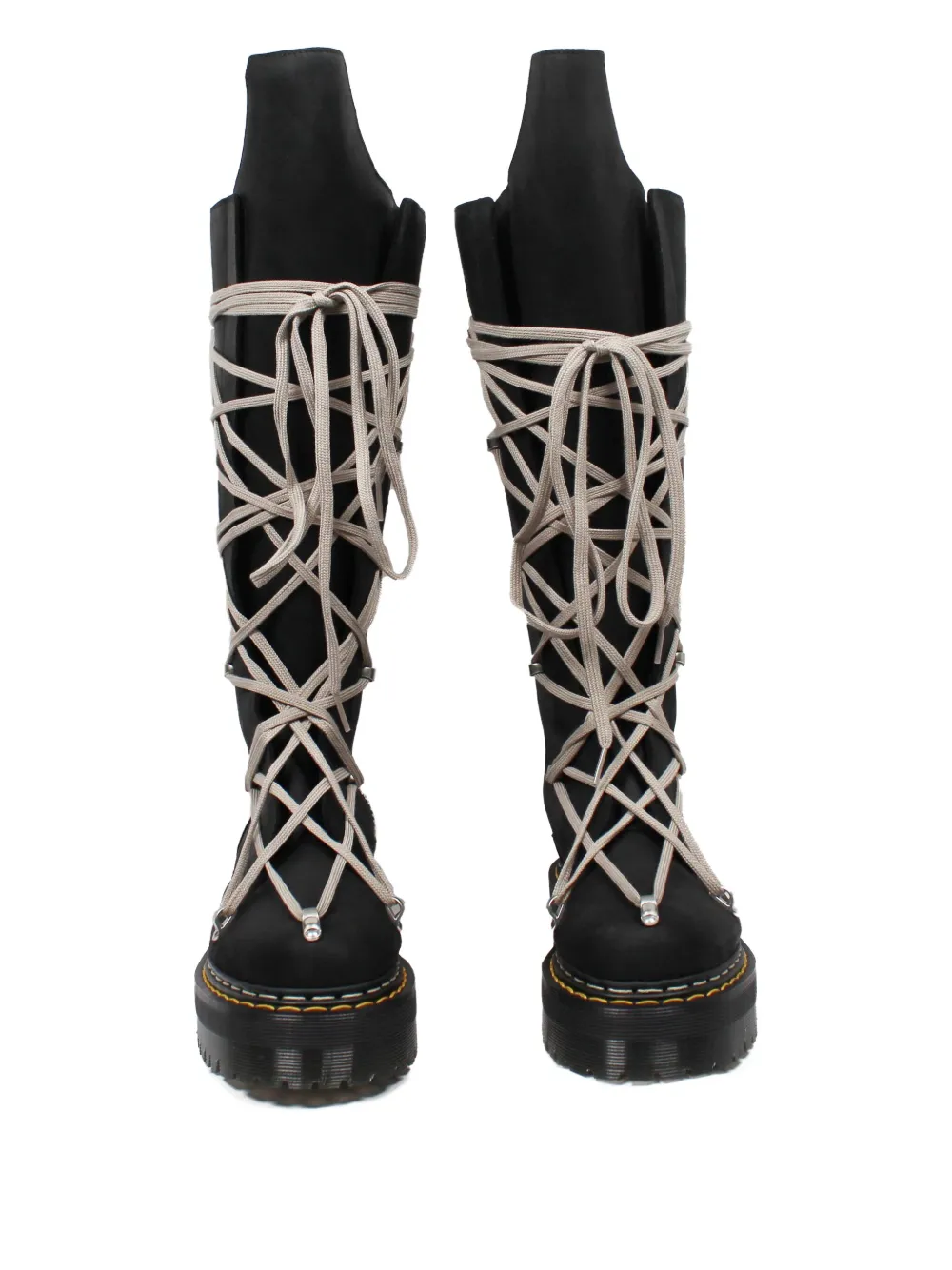 Dr. Martens X Rick Owens 1b60 Quad Lace-up Platform Boots In Black