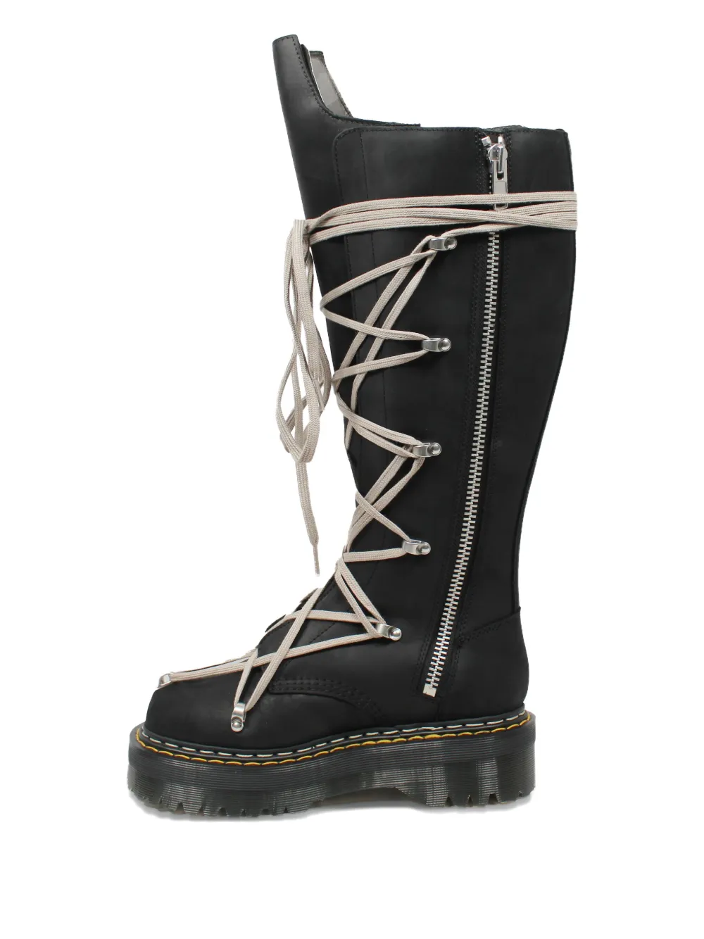 Dr. Martens X Rick Owens 1b60 Quad Lace-up Platform Boots In Black