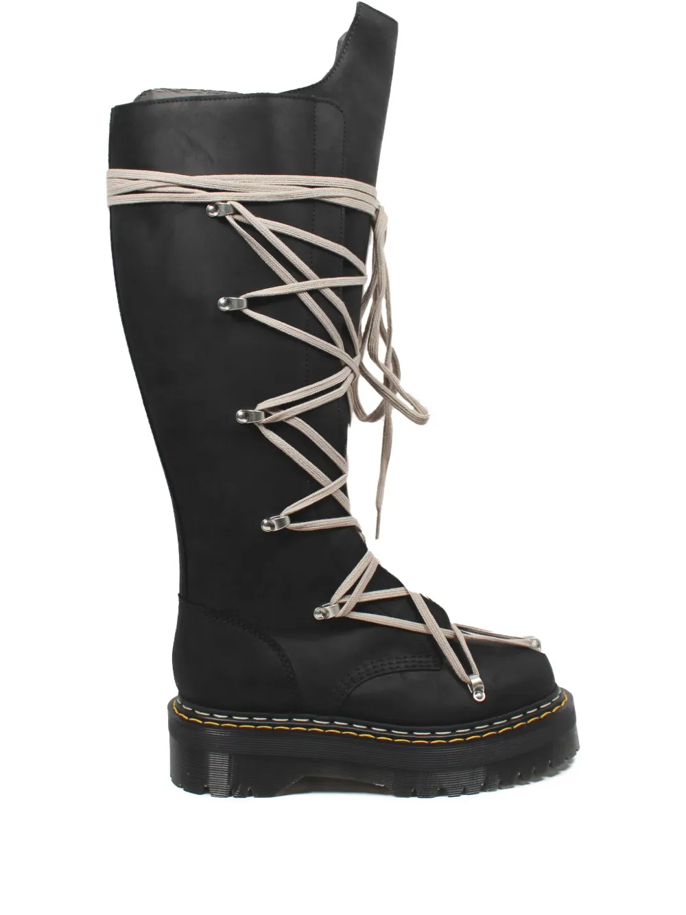 Dr. Martens X Rick Owens 1b60 Quad Lace-up Platform Boots In Black