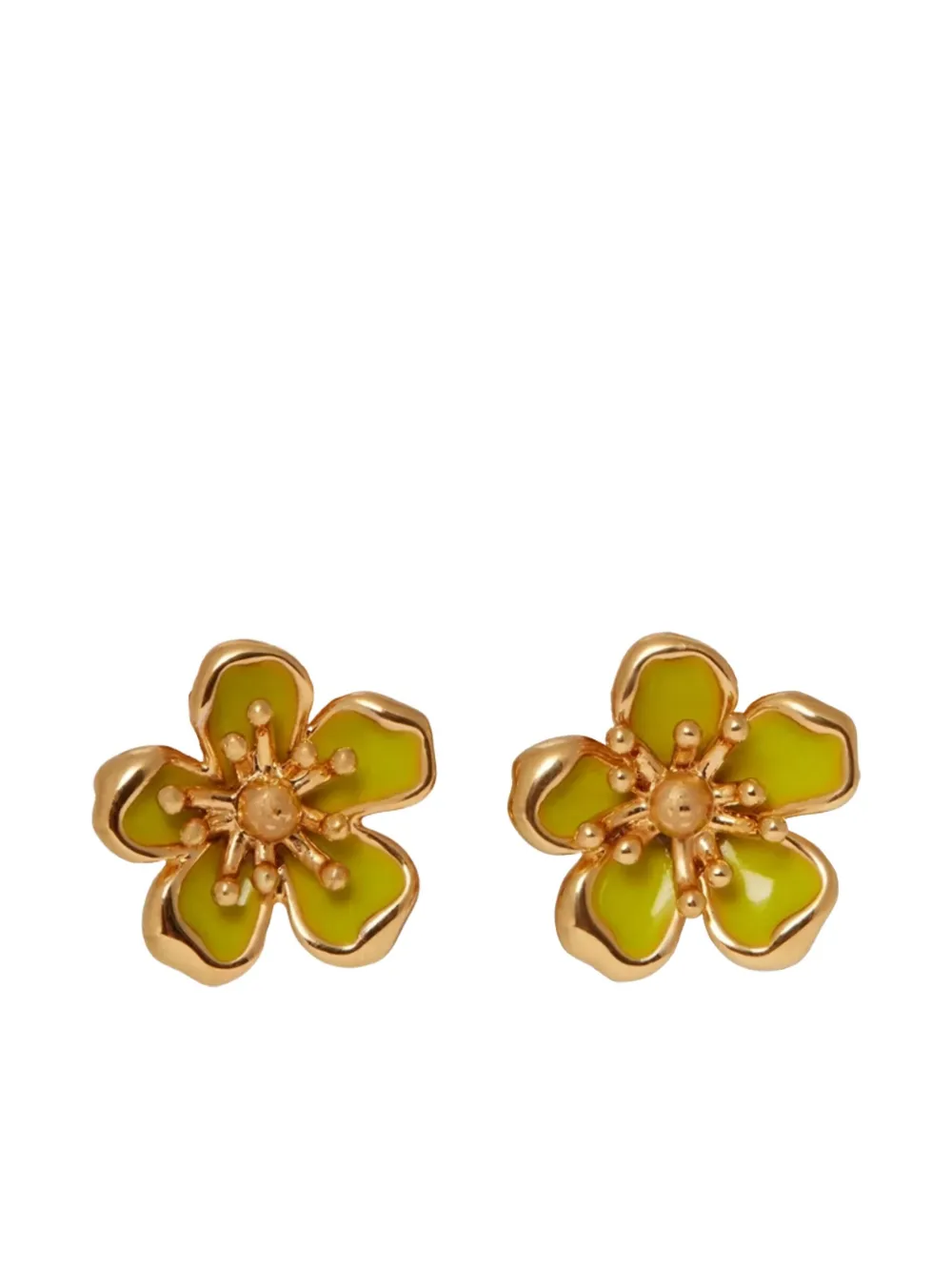 Casablanca flower stud earrings - Goud