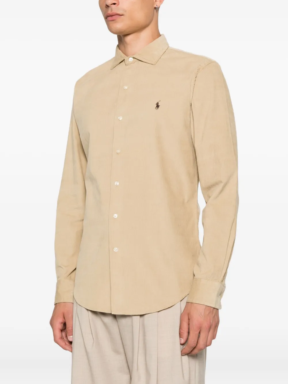 Polo Ralph Lauren Overhemd met borduurwerk Beige