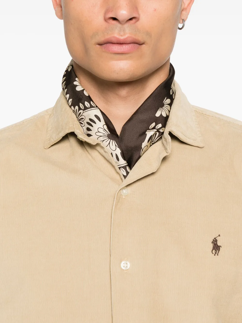 Polo Ralph Lauren Overhemd met borduurwerk Beige