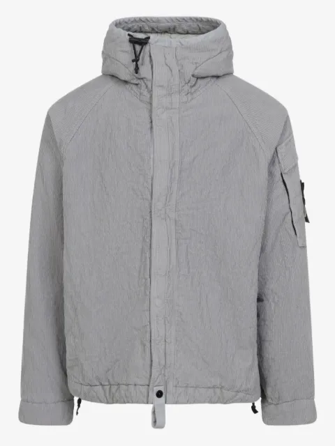 Stone Island hooded textured jacket