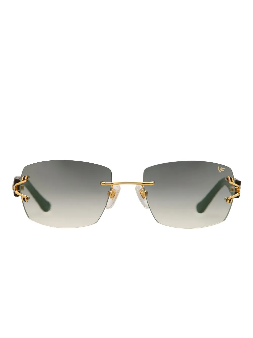 Vintage Frames Company Bal Harbour Snakeskin Rimless Sunglasses In Multi