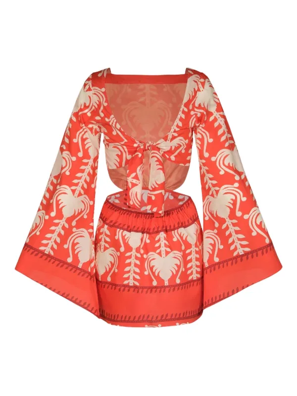 sachin and babi light blue dress Johanna Ortiz Pintaderas Mini Dress in White main image 1