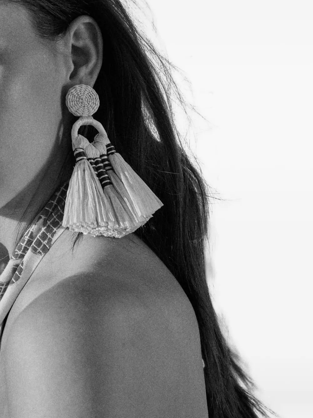 Johanna Ortiz Oorbellen met kwastje - Groen