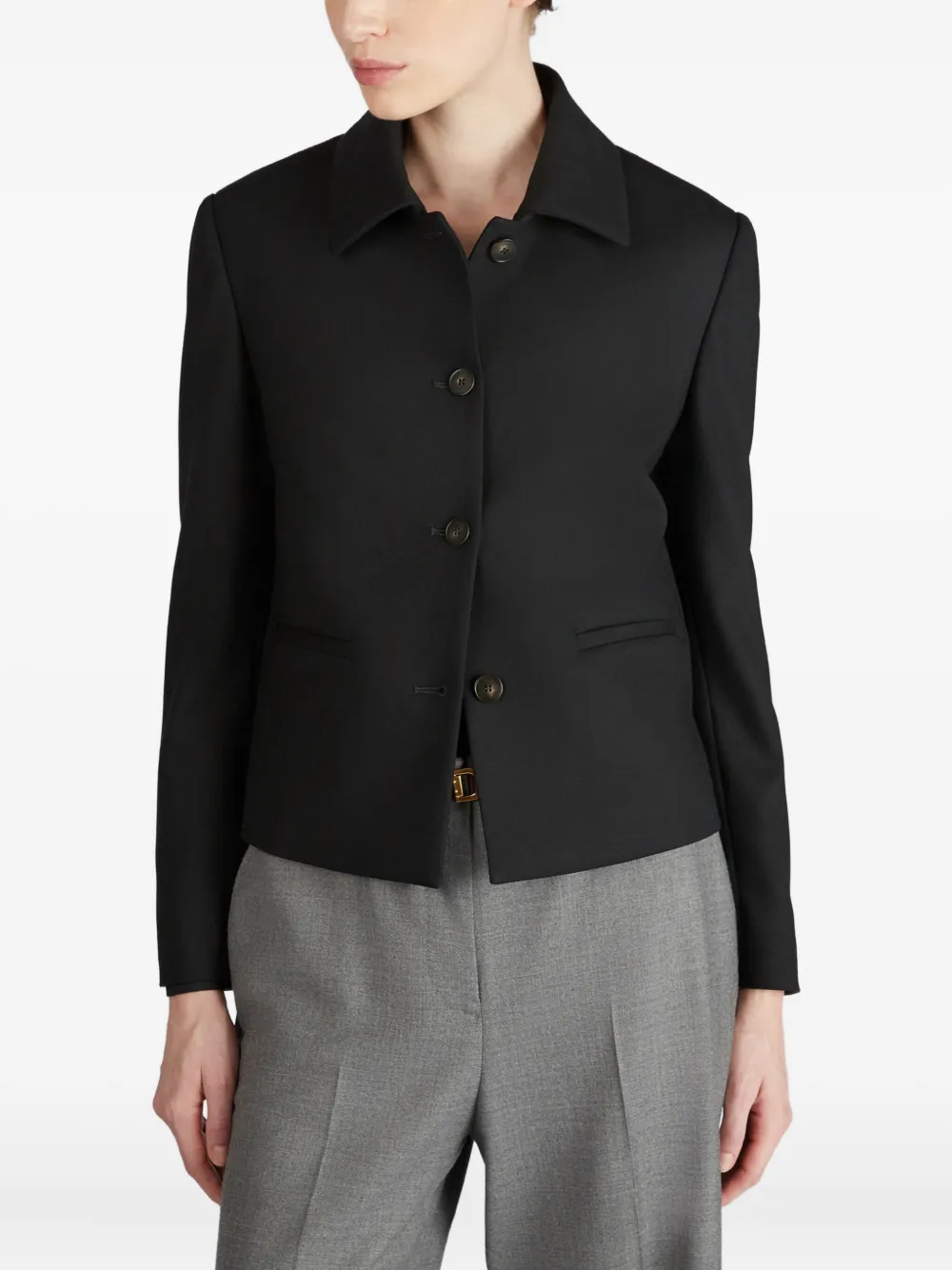 Montedoro Buttoned Jacket In Black