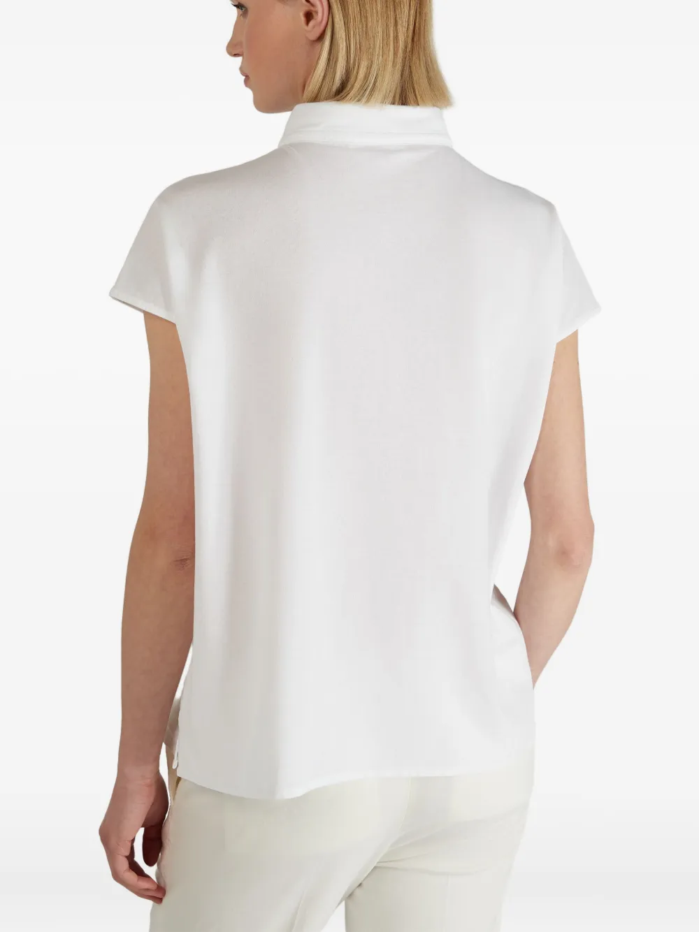 Zanone Keyhole-detailed Blouse In White