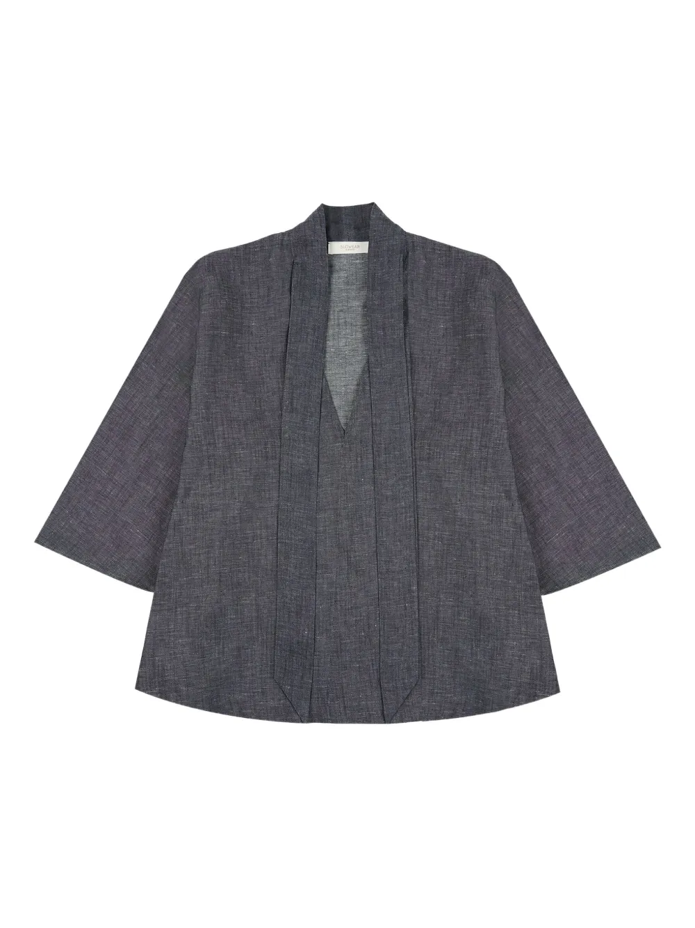 Glanshirt tie-neck top | Blue | Image 1