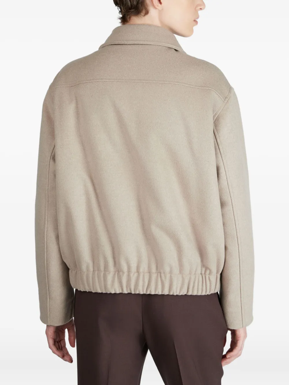 Montedoro Zip Bomber Jacket In Neutral