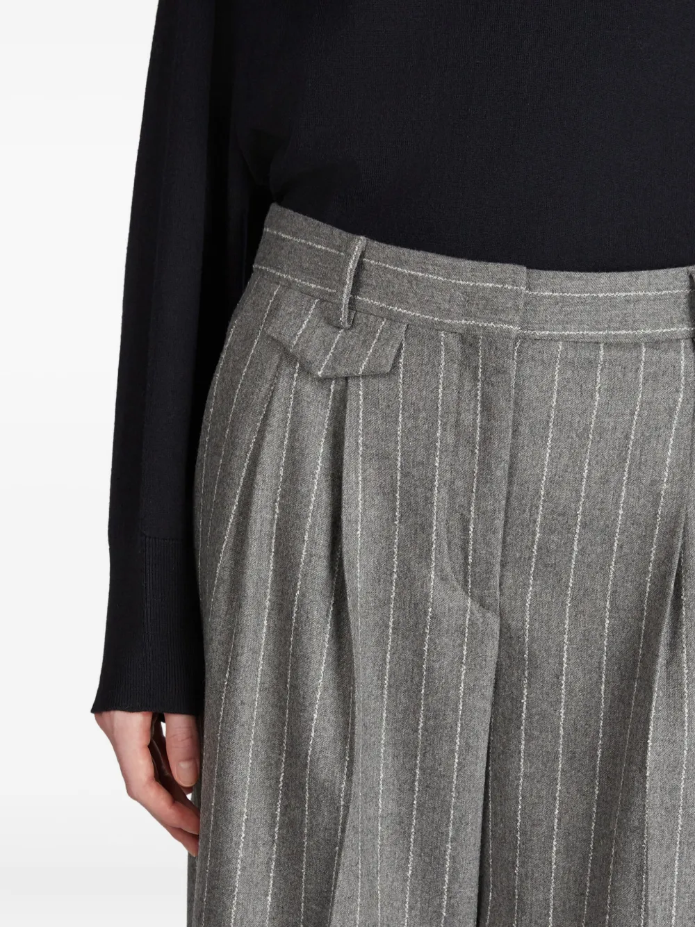 Incotex Pinstripe Trousers In Gray