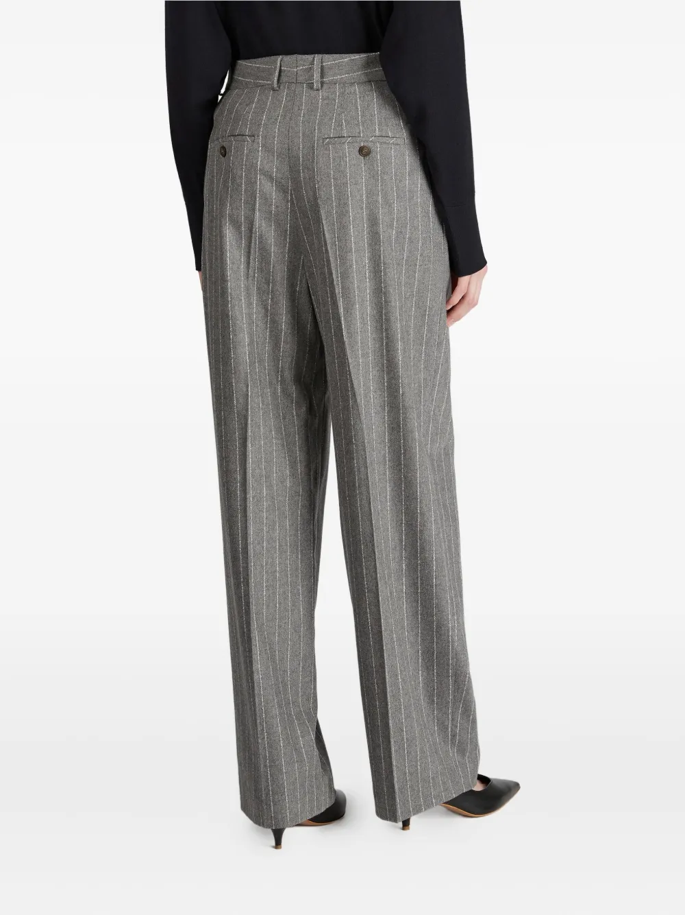 Incotex Pinstripe Trousers In Gray