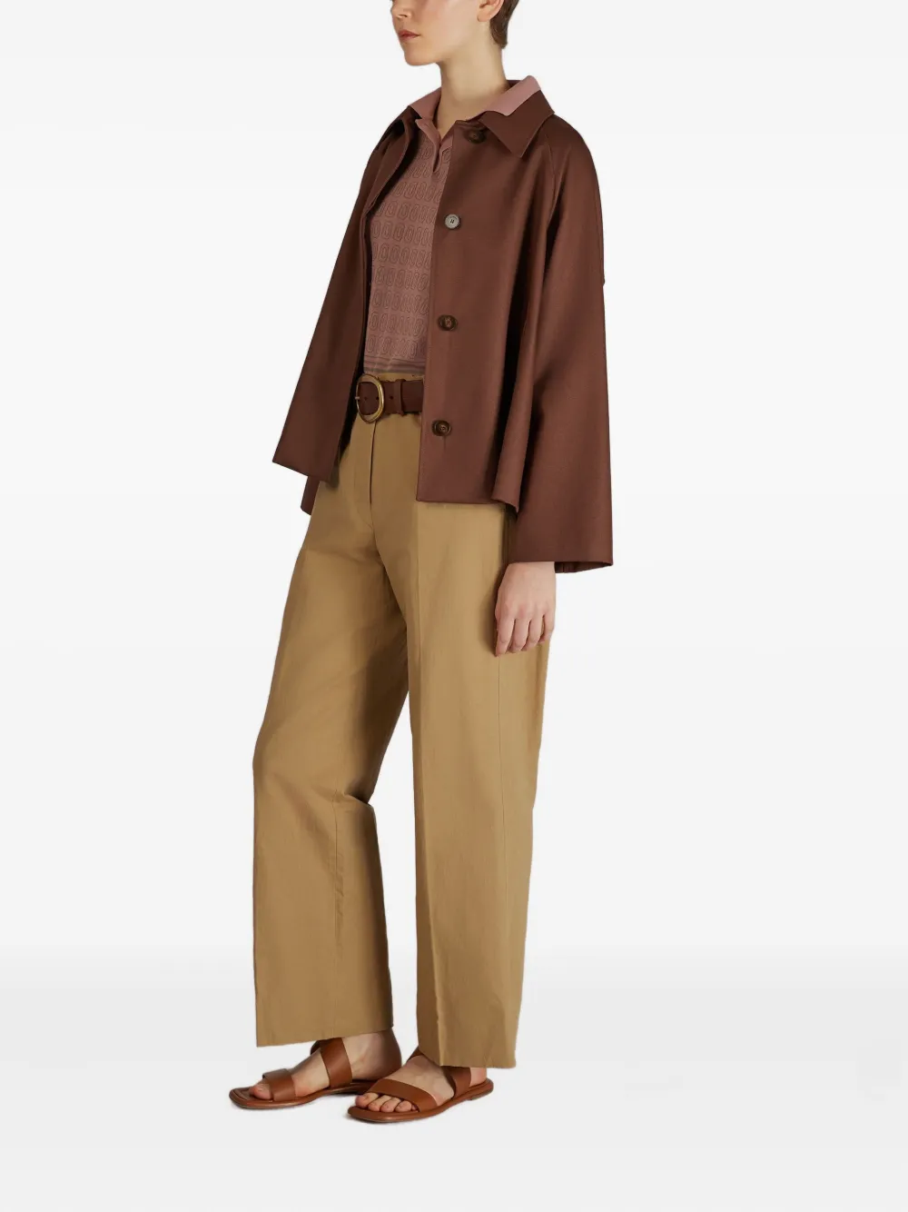 Montedoro Cotton Jacket In Brown