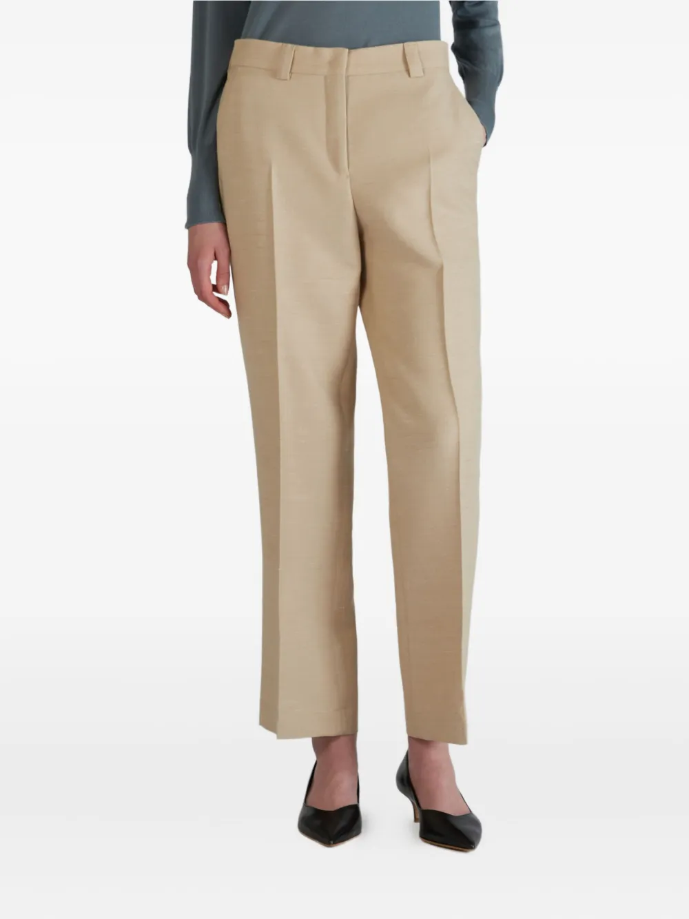 Incotex Broek met verborgen sluiting Beige