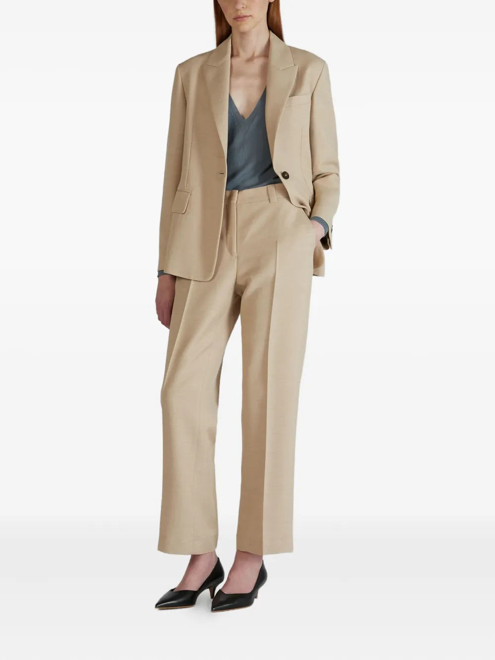 Incotex Broek met verborgen sluiting - Beige