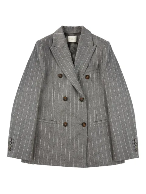 slowear double-breasted pinstripe jacket