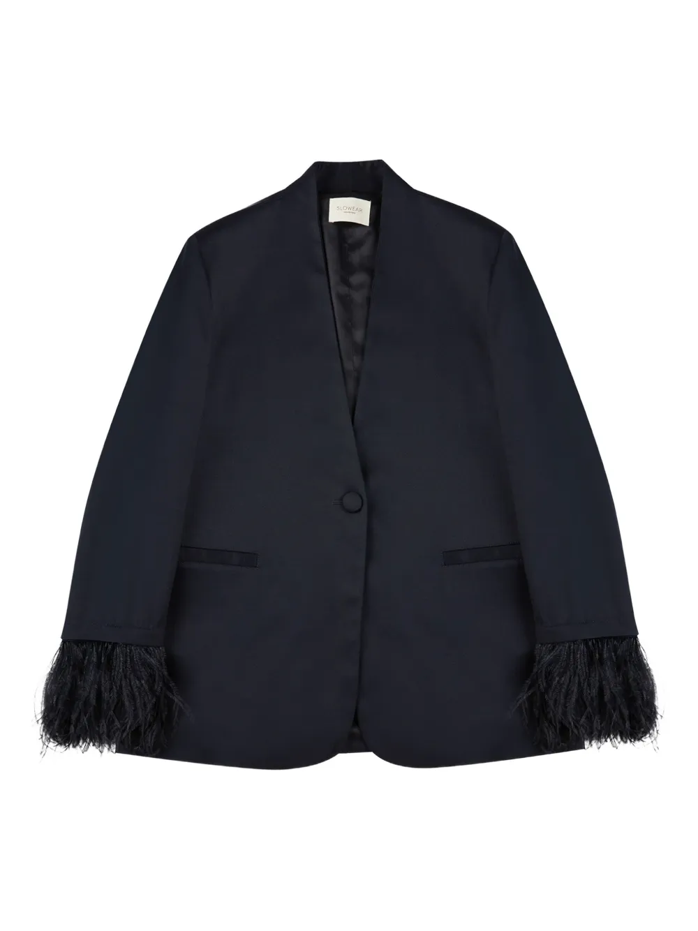 slowear Flanelljacke mit Federbesatz - Blau