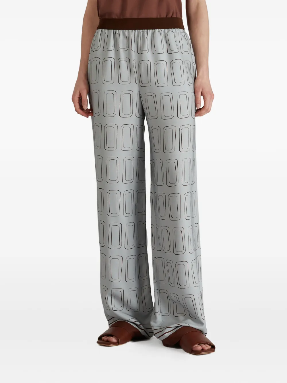 Incotex geometric-print trousers | Blue | Image 1