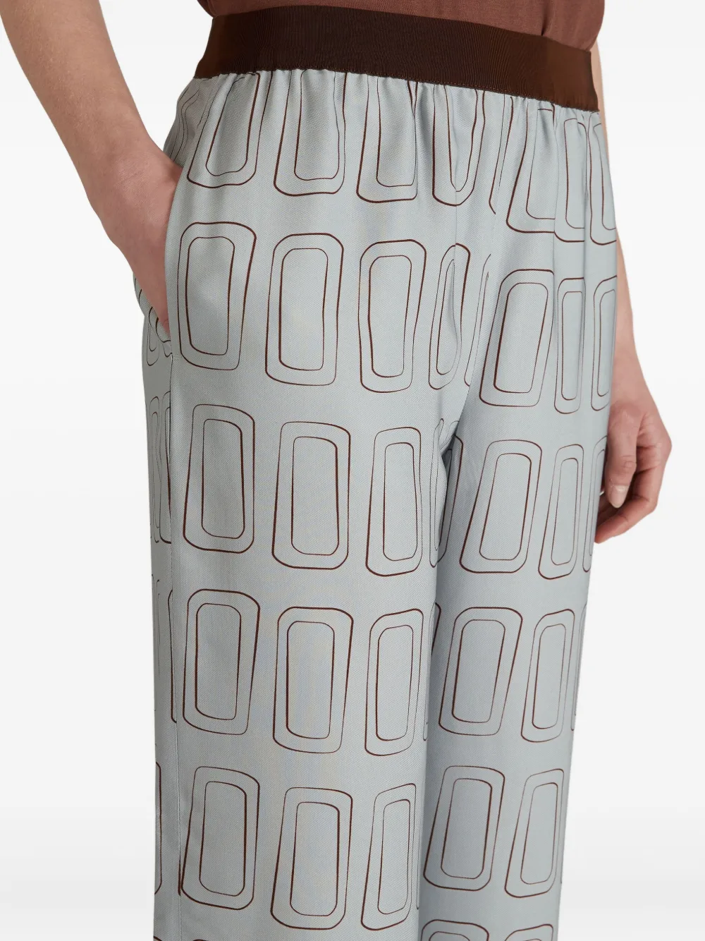 Incotex Broek met print Blauw