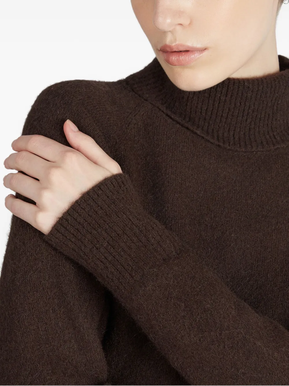 Zanone Trui met hoge hals Bruin