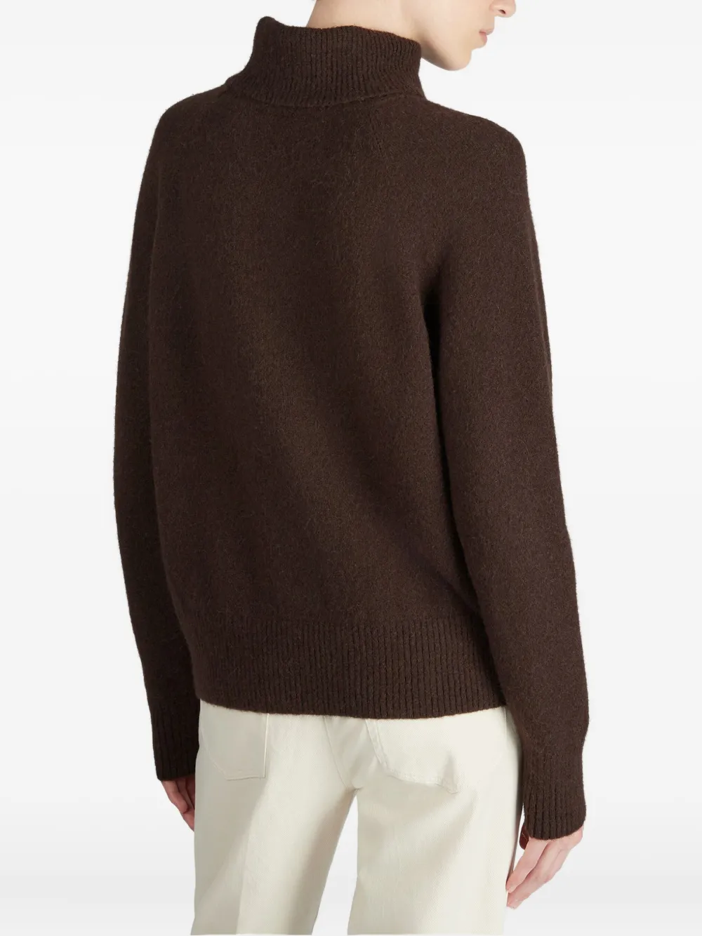 Zanone Trui met hoge hals Bruin