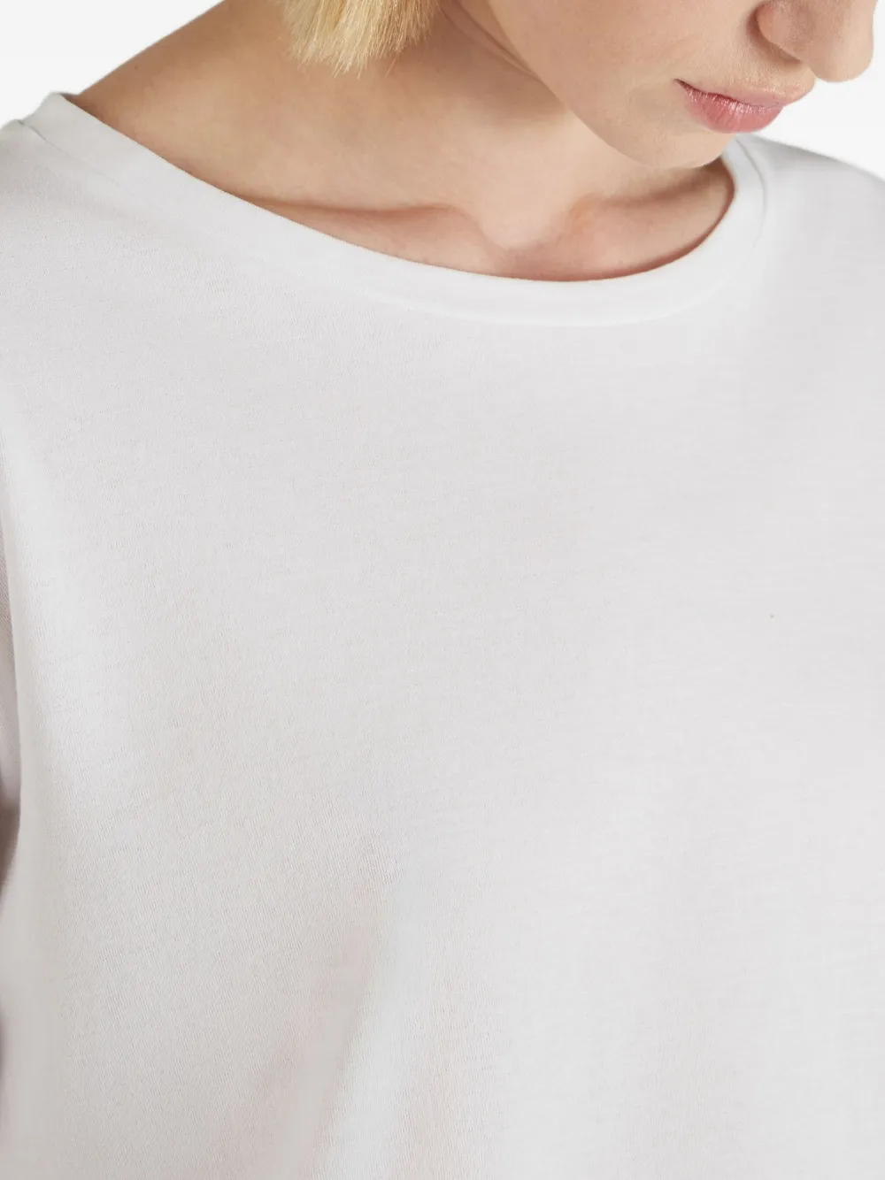 Zanone Crew-neck Long-sleeve T-shirt In White