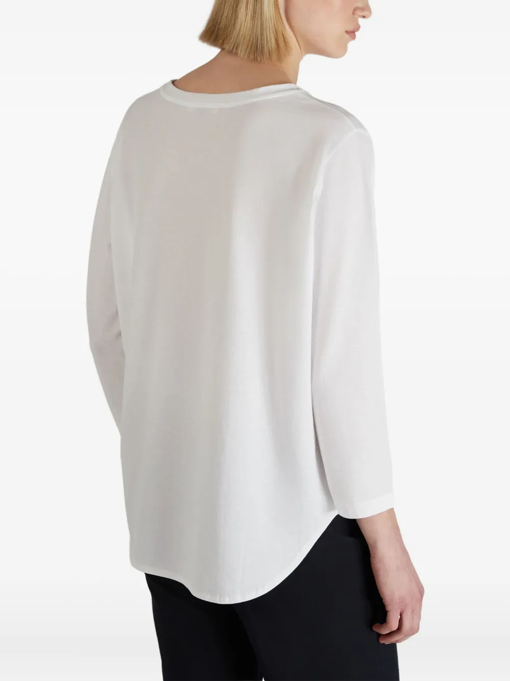 Zanone Crew-neck Long-sleeve T-shirt In White