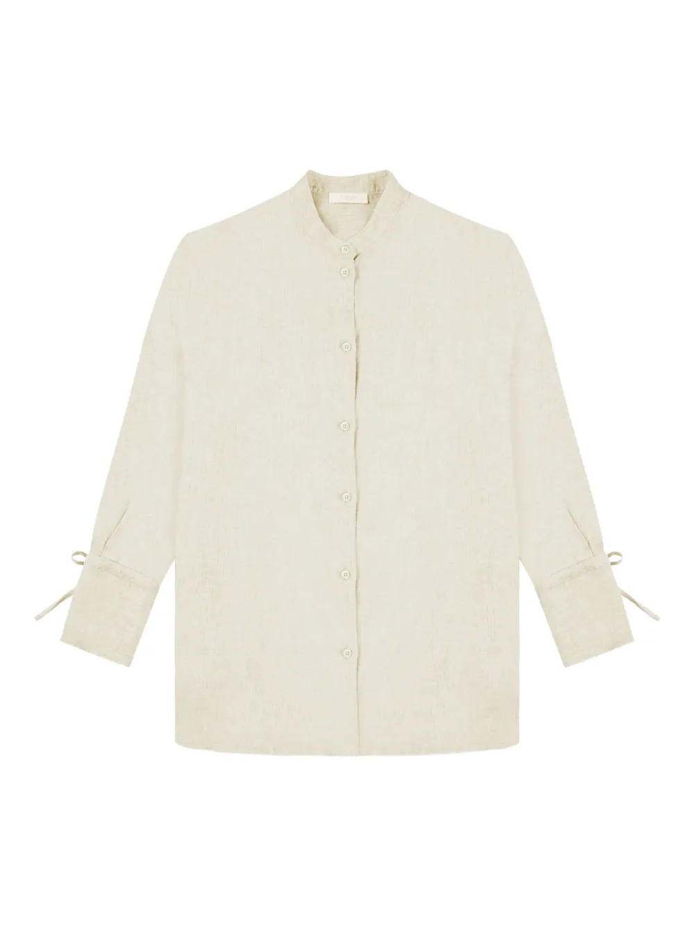 Glanshirt Tie-cuff Linen Shirt In Neutral