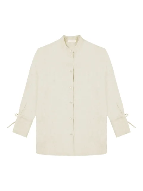 Glanshirt tie-cuff linen shirt