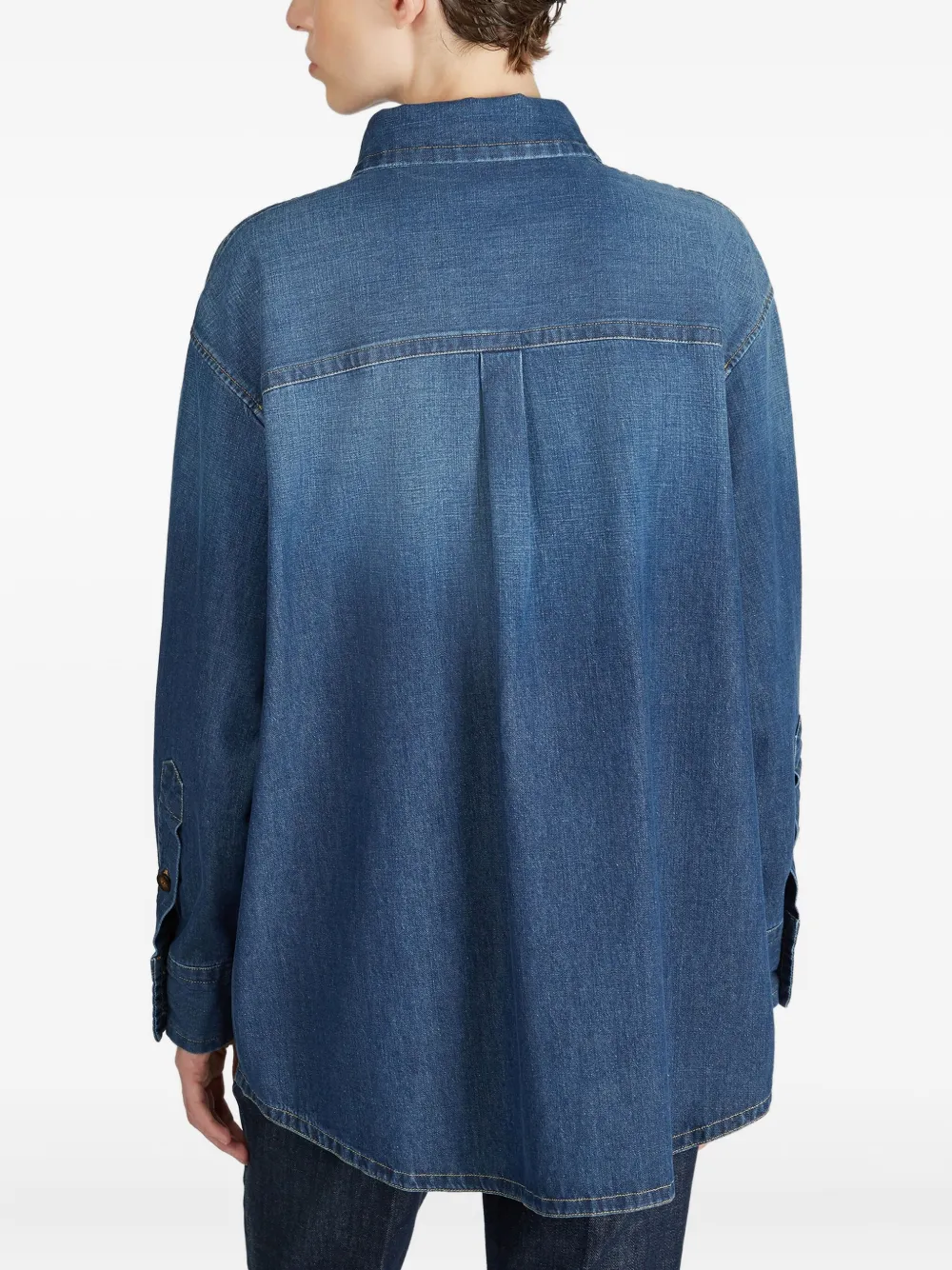 Glanshirt Buttoned Denim Shirt In Blue